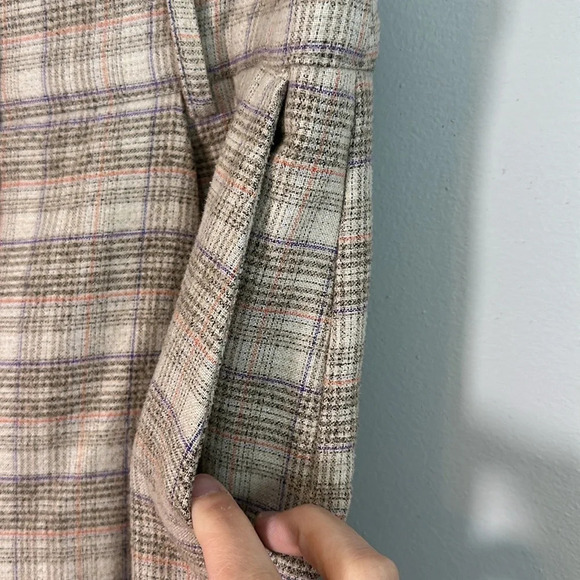 J.O.A Revolve Self Tie Belt High Waist Trouser Plaid Womens Size Small - Picture 4 of 9